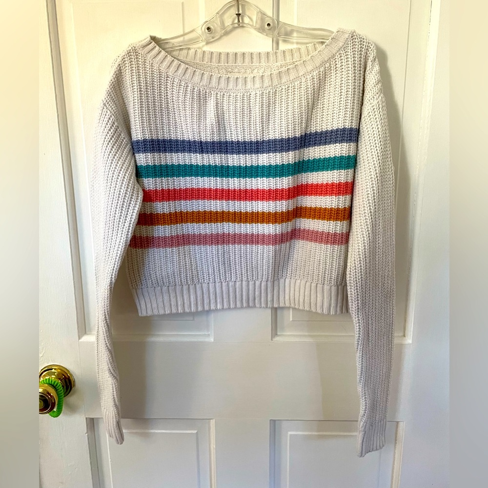Gray crop sweater